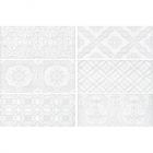 Настінна плитка декор з випадковим малюнком 11х25 Roca Maiolica Deco White (біла)