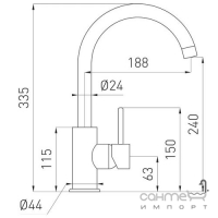 Смеситель для кухни Ferro Lugio BLG4 хром