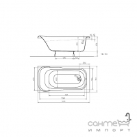 Акриловая прямоугольная ванна KOLO Saga 140x70 XWP3540000