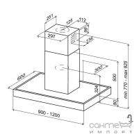 Пристенная вытяжка Best GORGONA ASC XS 120X60 нержавеющая сталь