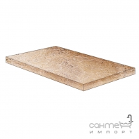 Ступень угловая, правая Г-образная, для улицы 33x61,4x5 Coem Aquitaine Lineare ad Elle DX Outdoor R11 Beige (бежевая)