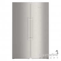 Комбинированный холодильник Side-by-Side Liebherr SBSes 8663 Premium BioFresh NoFrost (А+++) нержавеющая сталь (SKBes 4350 + SGNPes 4355)
