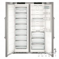 Комбинированный холодильник Side-by-Side Liebherr SBSes 8663 Premium BioFresh NoFrost (А+++) нержавеющая сталь (SKBes 4350 + SGNPes 4355)