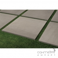 Уличный утолщенный (20 мм) керамогранит 75x75 Coem Arenaria GresX2 Grigio Caldo (серый, структурированный)
