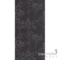 Настінна декорація 30x60 Coem Basaltina Flora Dark Grey (темно-сіра)