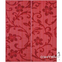 Плитка Ceramika Color Dekor Crypton Glam Red set.2 (цветы) 25x60