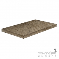 Уличная ступень угловая Г-образная, левая 33x51x5 Coem Borgogna Angolare ad Elle SX Outdoor Beige (коричневая)