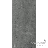 Керамогранит напольный 30x60 Coem Brit Stone Strutturato RETT Dark (серый, структурированный)