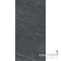 Керамогранит напольный 30x60 Coem Brit Stone Strutturato RETT Graphite (темно-серый, структурированный)