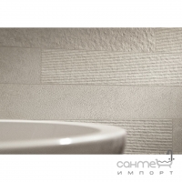 Текстурный настенный декор 15x90 Coem Brit Stone Deco Rett Grey (светло-серый)
