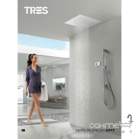 Електронний змішувач-термостат прихованого монтажу на 2 споживачі Tres Shower Technology 092.862.99 білий