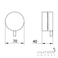 Змішувач-термостат прихованого монтажу для ванни/душу Linki Round RND 110 колір на вибір