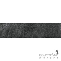 Керамограніт універсальний 7,3x30 Coem Cardoso RETT Antracite (чорний, матовий)