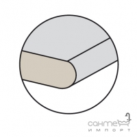 Утолщенный керамогранит с округлой кромкой 30x60,4 Coem Cardoso GresX2 Grigio Scuro (серый, струк.)