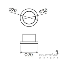 Змішувач-термостат для ванни/раковини врізний Linki Puro PUR 204 колір на вибір