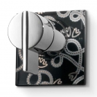 Змішувач для душу/ванни прихованого монтажу Linki Ceramic CER 101 нержавіюча сталь/кераміка з декором