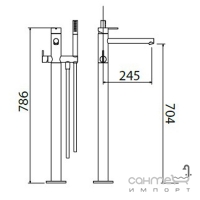 Смеситель для ванны напольный Linki Stylo STY 070 в цвете