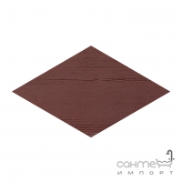 Керамогранит в форме ромба 24x14 Coem Kanvas Rombo Rett Marsala (красно-коричневый)