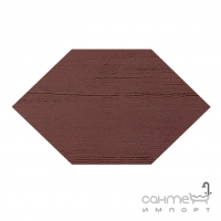 Керамогранит шестиугольный 19x32,5 Coem Kanvas Esagona Rett Marsala (красно-коричневый)