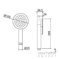Ручной душ Linki P360 DOC 006 нержавеющая сталь
