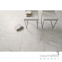 Керамограніт під білий мармур 37,5x75 Coem Marmi Bianchi Rett Lucidato Carrara
