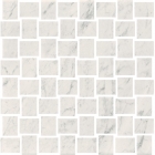 Мозаика под белый мрамор 30x30 Coem Marmi Bianchi Lucidato Mosaico Intreccio Carrara (полуполированная)