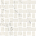 Мозаика под белый мрамор 30x30 Coem Marmi Bianchi Lucidato Mosaico Intreccio Calacatta (полуполированная)