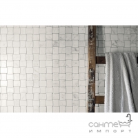 Мозаика под белый мрамор 30x30 Coem Marmi Bianchi Lucidato Mosaico Intreccio Carrara (полуполированная)