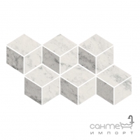 Мозаика 17,5x30,5 Coem Marmi Bianchi Mosaico Cubic Carrara (матовая)