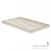 Права кутова сходинка Г-подібна 30x60x5 Coem Millerighe Angolare ad Elle DX Rett Platinum White