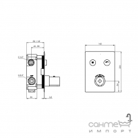 Змішувач-термостат для душу прихованого монтажу на 2 споживача Steinberg Series 390 390 4221 хром