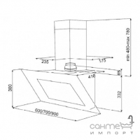 Кухонна витяжка Teka DVT 980 B 40483532 чорне скло