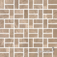 Мозаика 30x30 Coem Reverso Mosaico Bricks Naturale Rett Noce (коричневая, матовая)