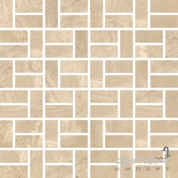 Мозаика 30x30 Coem Reverso Mosaico Bricks Patinato Rett Beige (бежевая, патинированная)