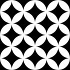 Плитка напольная 20x20 Mayolica Ceramica District Circles Black (матовая)
