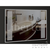 Прямоугольное зеркало с LED подсветкой для ванной комнаты Liberta Naro 1400х900