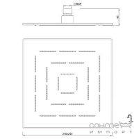 Верхний душ Jaquar Maze OHS-CHR-1629 хром