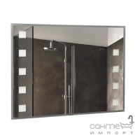 Прямоугольное зеркало с LED подсветкой для ванной комнаты Liberta Desio 800х800