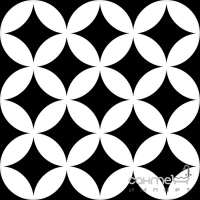 Плитка напольная 20x20 Mayolica Ceramica District Circles Black (матовая)