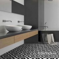 Плитка для підлоги 20x20 Mayolica Ceramica District Circles Black (матова)