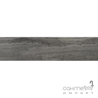 Плитка керамогранітна 7,3x30 Coem Reverso2 Rett Naturale Black (темно-сіра, матова)