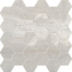 Мозаика 30x30 Coem Reverso2 Rett Mosaico Esagono Naturale Silver (светло-серая, матовая)