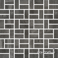 Мозаїка 30x30 Coem Reverso2 Rett Mosaico Bricks Patinato Black (темно-сіра, патинована)