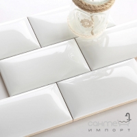 Настенная плитка 10x20 Almera Ceramica Metro Bisel White (матовая) 