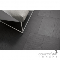 Керамогранит для улицы 30x60 Coem Silver Stone Esterno R11 Rett Riga Diago Graphite (темно-серый, структурированный)