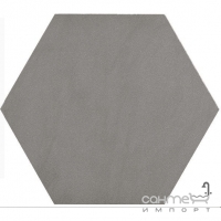 Керамограніт шестикутник 19x22 Coem Silver Stone Strutturato Rett MIX Esagona Silver (сірий, структурований)