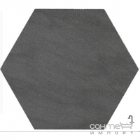 Керамогранит шестиугольник 19x22 Coem Silver Stone Strutturato Rett MIX Graphite (темно-серый, структурированный)