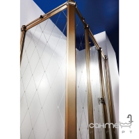 Пентагональна душова кабіна Godi Princeton SR2005 90х90 gold/transparent gloss