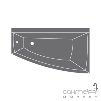 Асиметрична акрилова ванна Cersanit Virgo Max Cover+ 160x90 лівостороння