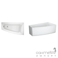 Асиметрична акрилова ванна Cersanit Virgo Max Cover+ 160x90 лівостороння
